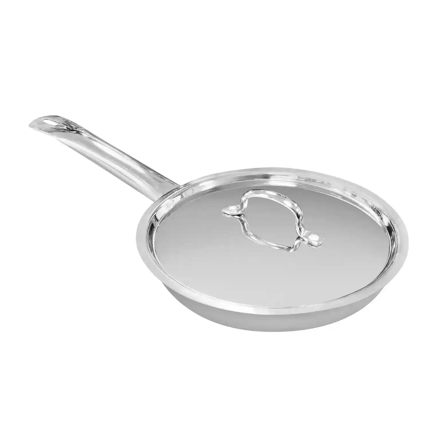 Vinod Triply Stainless Steel Frying Pan 20cm with Lid