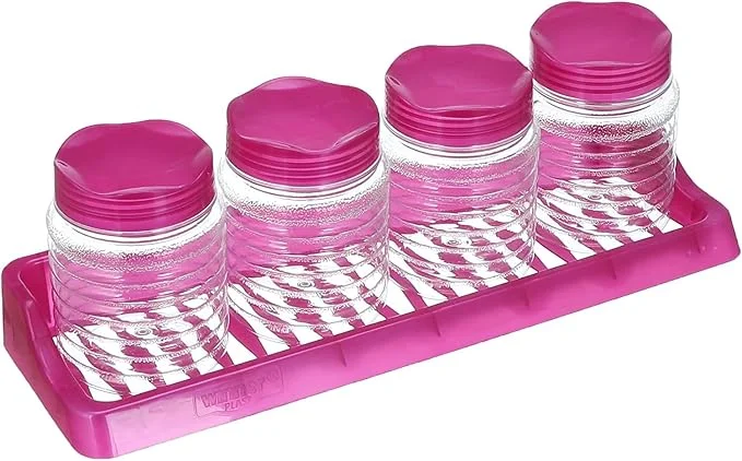 Winnerplast Plastic Spice Jar Set – 4 Pieces