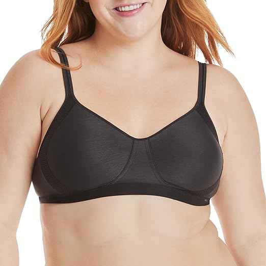 Hanes Women Bra Black – Comfortable Everyday Wear