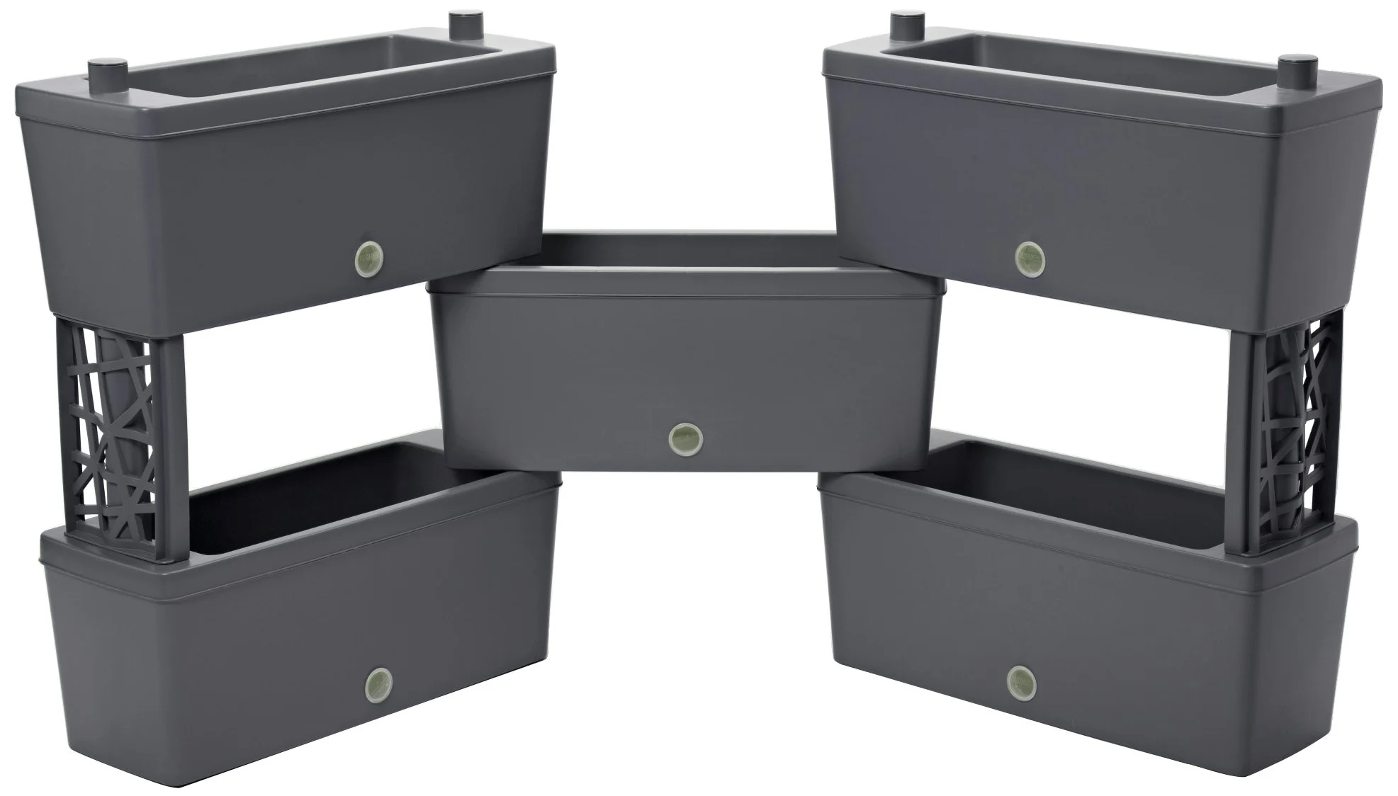 Bama 5-Piece Plant Pot Set – Durable Plastic Indoor & Outdoor Flower Pots