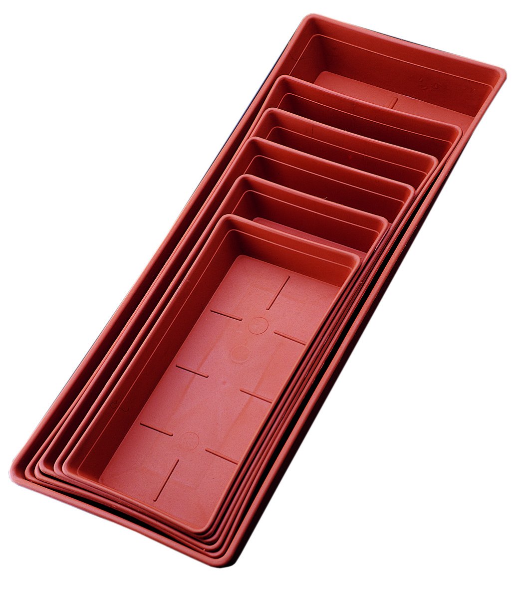 Bama Terracotta Rectangular Plant Saucer 45 x 19 cm