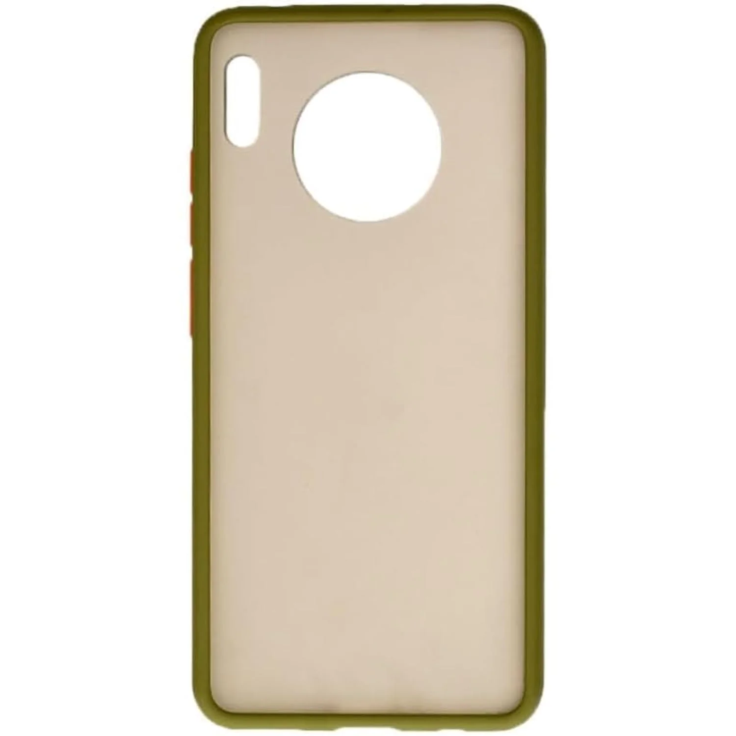 Generic Hard Back Case for Huawei Mate 30 6.62" – Semi Transparent Cover with Colored Silicone Edges,