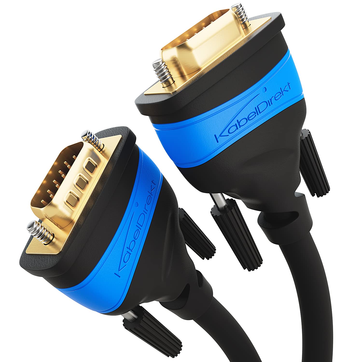 KabelDirekt 10m High-Resolution VGA Monitor Cable Black
