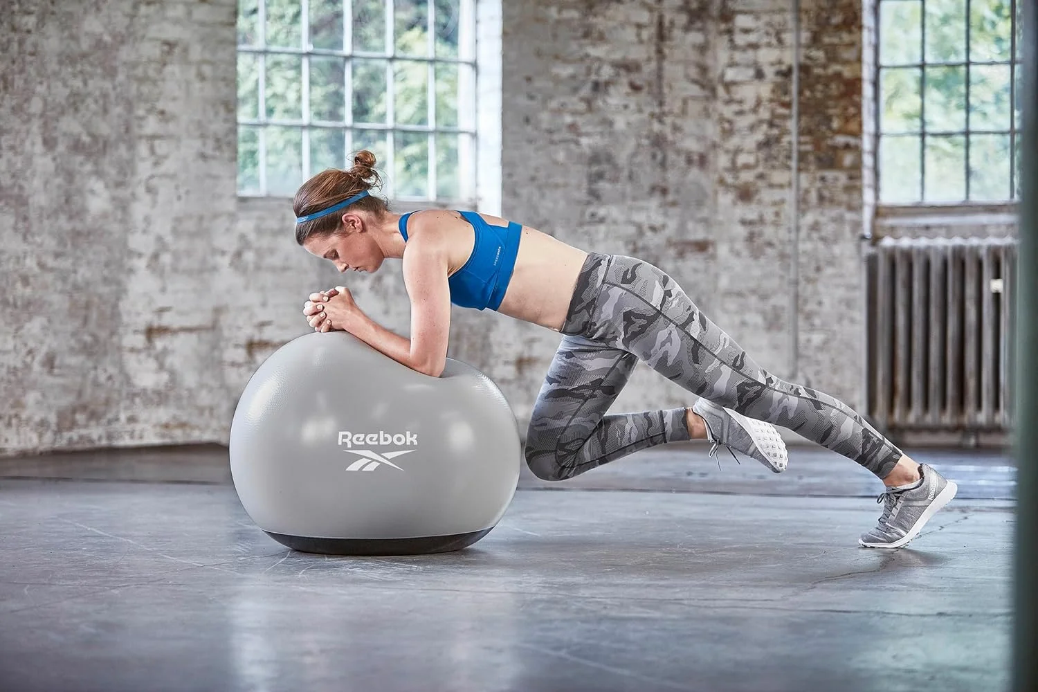Reebok Unisex Stability Gym Ball 75cm – Grey Exercise and Fitness Ball