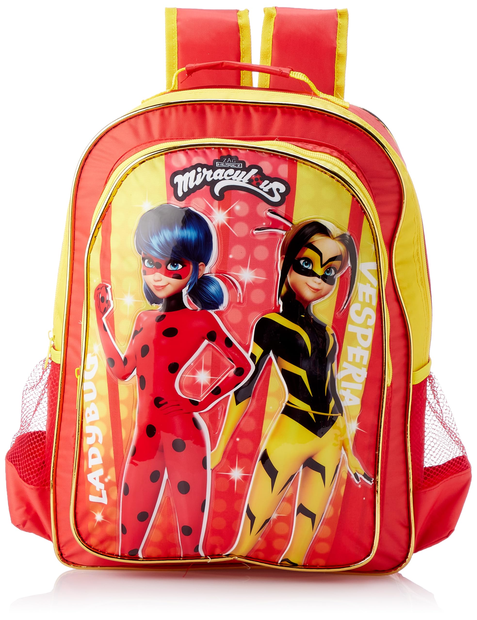 ZAG Miraculous Tales of Ladybug & Cat Noir 5-in-1 School Backpack Value Pack 16-Inch