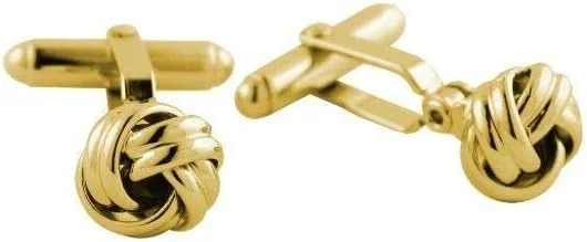 David Donahue Men's Gold Plated Brass Knot Cufflinks