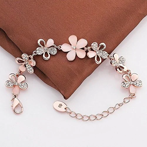 Elegant Floral Women’s Bracelet for Special Occasions by Yellow Chimes