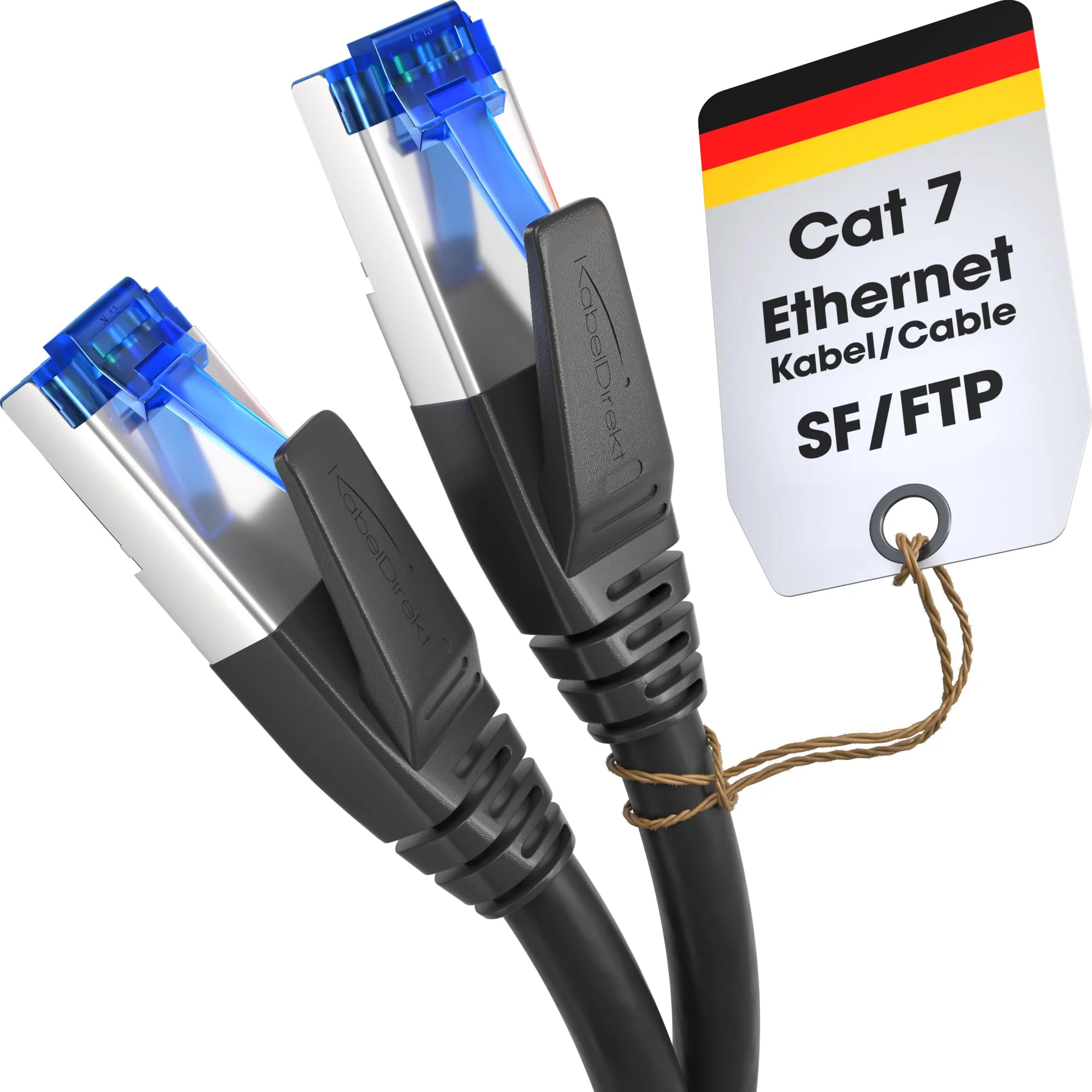 كابل شبكة من كابل ديركتCat7 0.25m Ethernet Cable بطول 25 سم – سرعة 10 جيجابت/ثانية، حماية قوية SF/FTP، RJ45