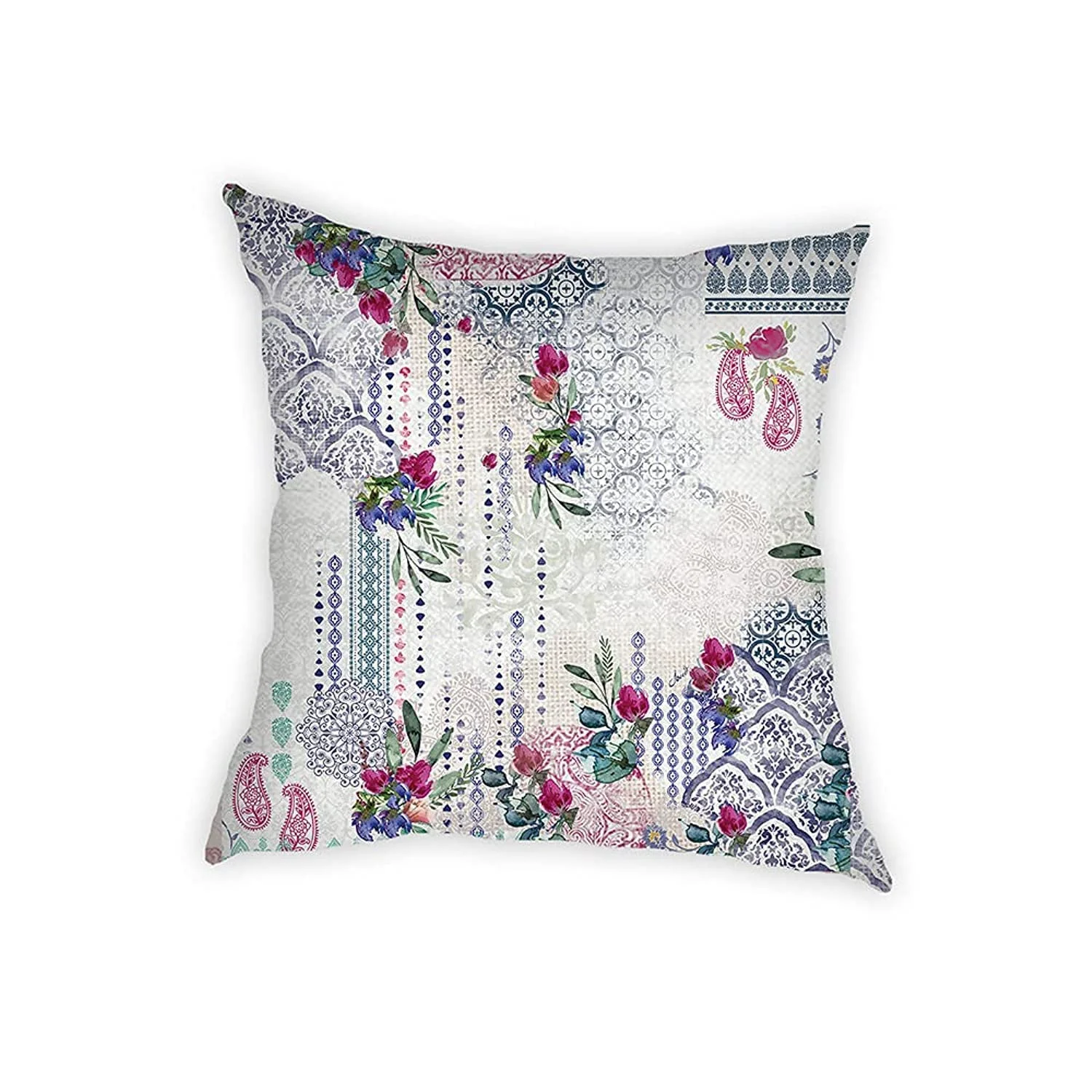 Joud Square Polyester Decorative Pillow Unique Printed Stylish Design