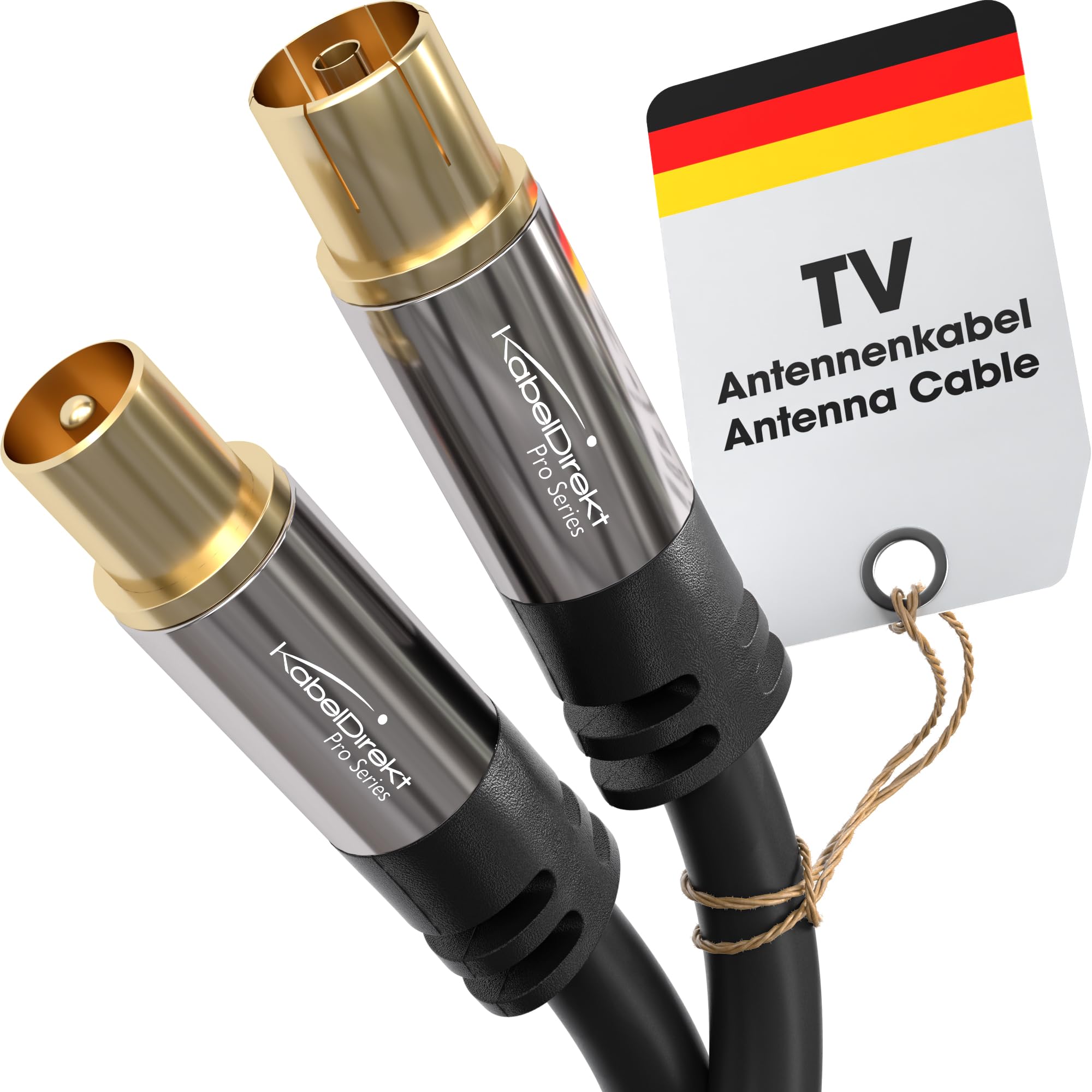 KabelDirekt 0.5m Coaxial Aerial Antenna Cable PRO Series – 75 Ohm Male to Female TV Antenna Cable for HDTV, DVB-T2/C/S