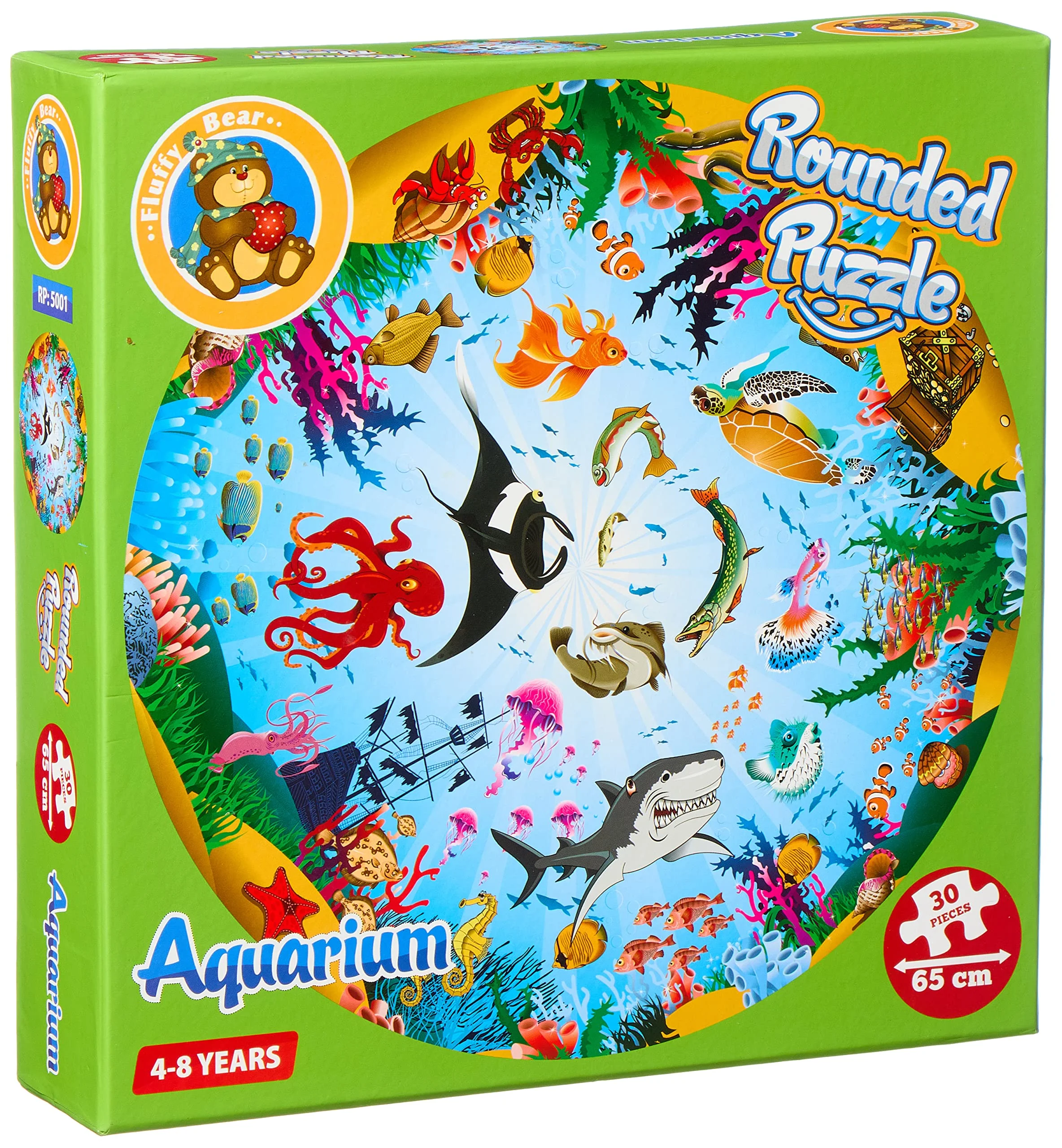 Fluffy Bear Round Aquarium Fish Bowl Puzzle Educational Kids Game