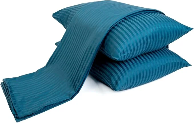 Home Of Linens 3-Piece Striped Brushed Sheet Set