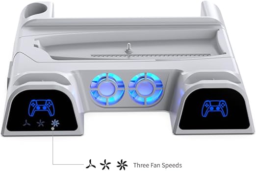 Multifunction Cooling and Charging Station for PS5 and PS5 Slim with RGB Lighting