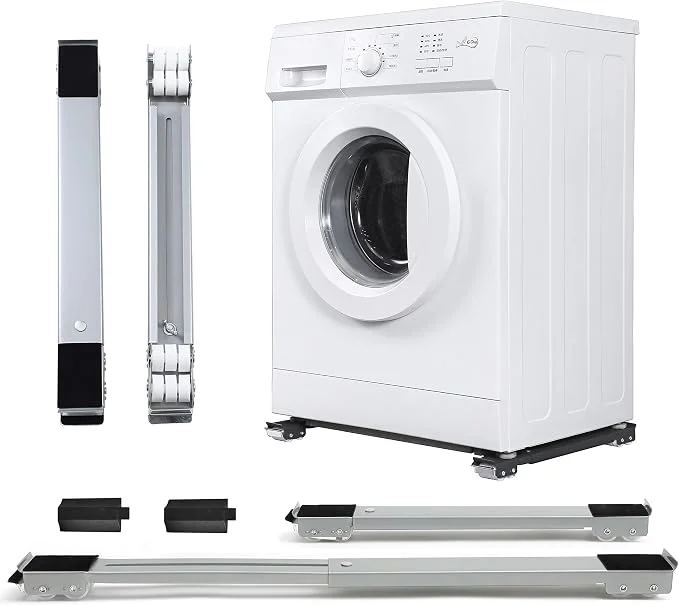 Adjustable Metal Appliance Stand with Wheels Movable Base