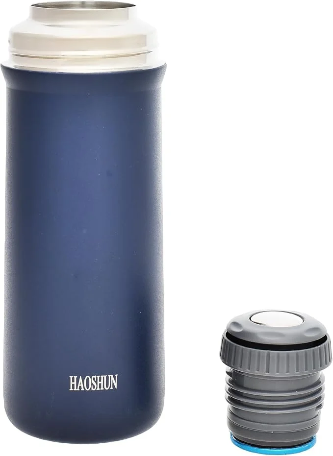 Haoshan 450ml Vacuum Insulated Stainless Steel Thermal Bottle with Cap for Travel
