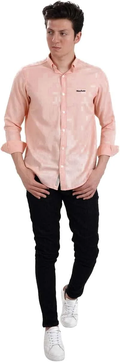 White Rabbit Men's Shirt Modern Elegant Casual Style