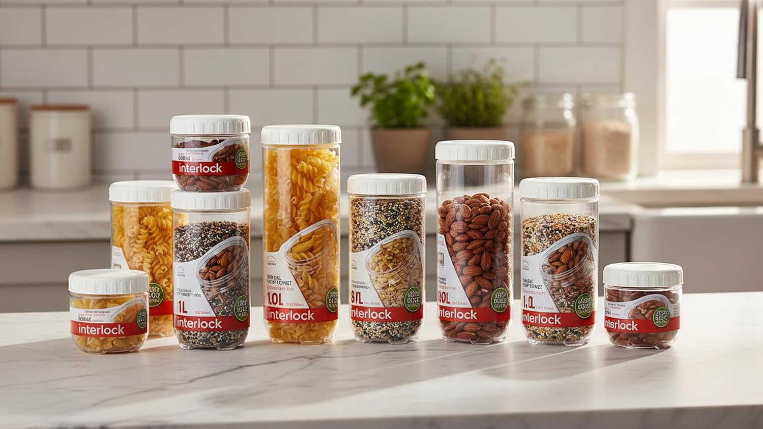LocknLock 10-Piece Food Storage Container Set with Secure Lids