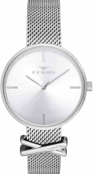 ساعة يد نسائية من Ferro بسوار من الستانلس ستيل