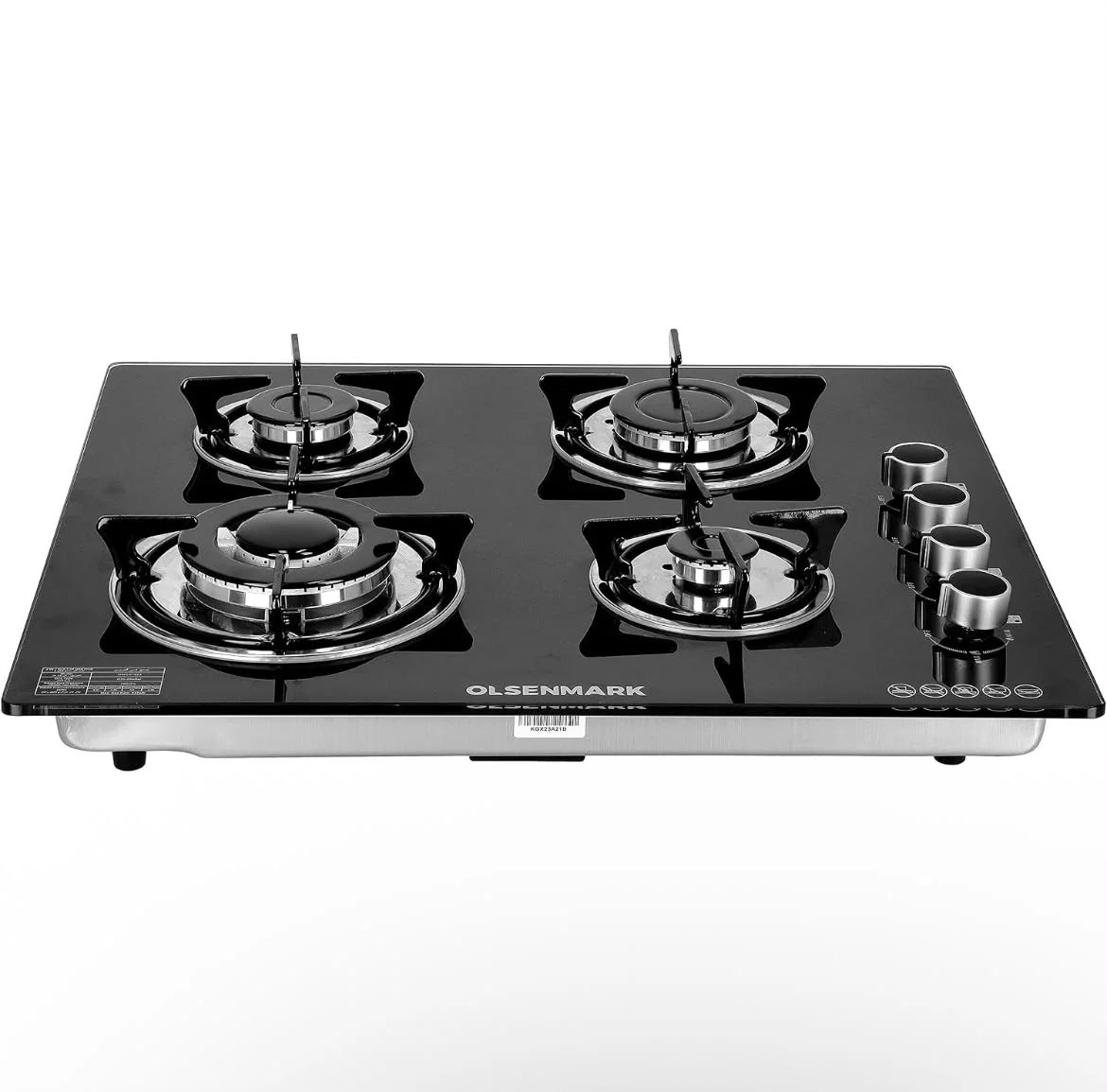 Olsenmark 2-in-1 Built-In Gas Hob with 4 Brass Burners (Scratched)