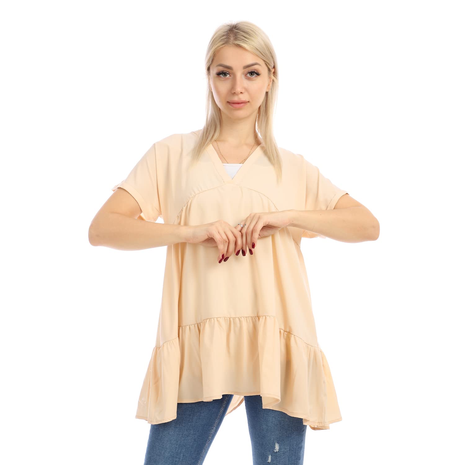 Jamila Women V Neck Blouse