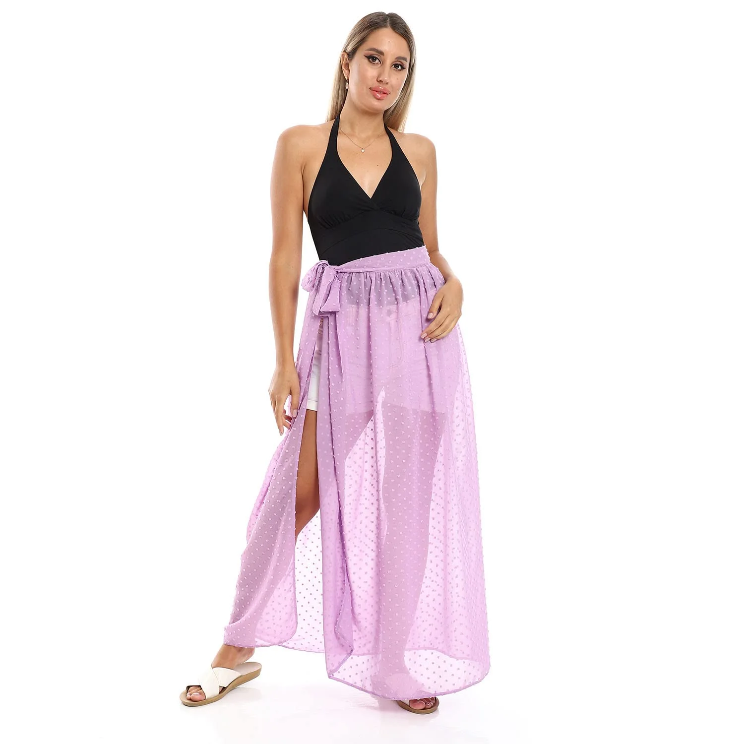 Jamila Self Tie Wrap Style Beach Cover Up