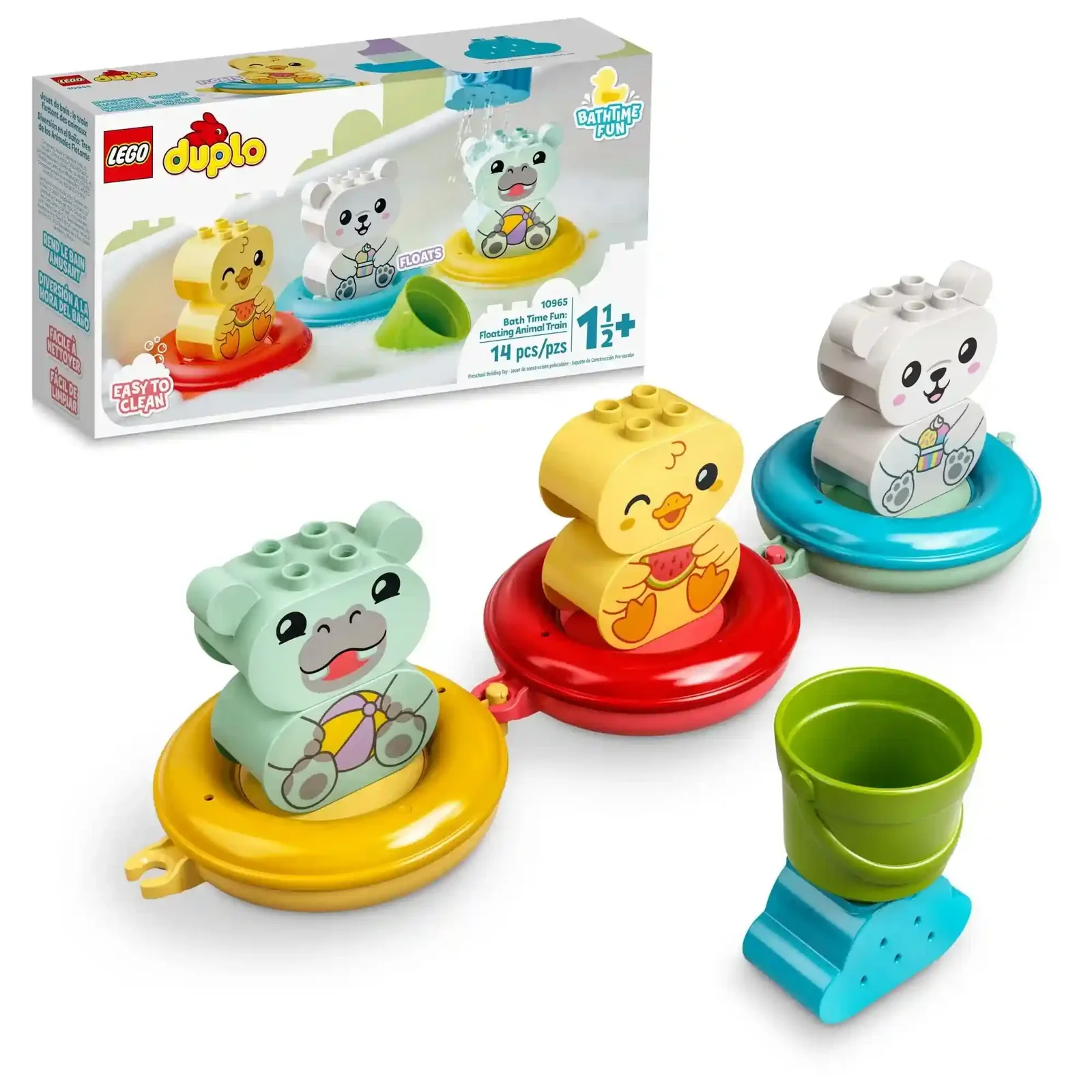 LEGO 10965 Floating Animal Train Building Toy – Preschool Kids 18M+ (14 Pieces)