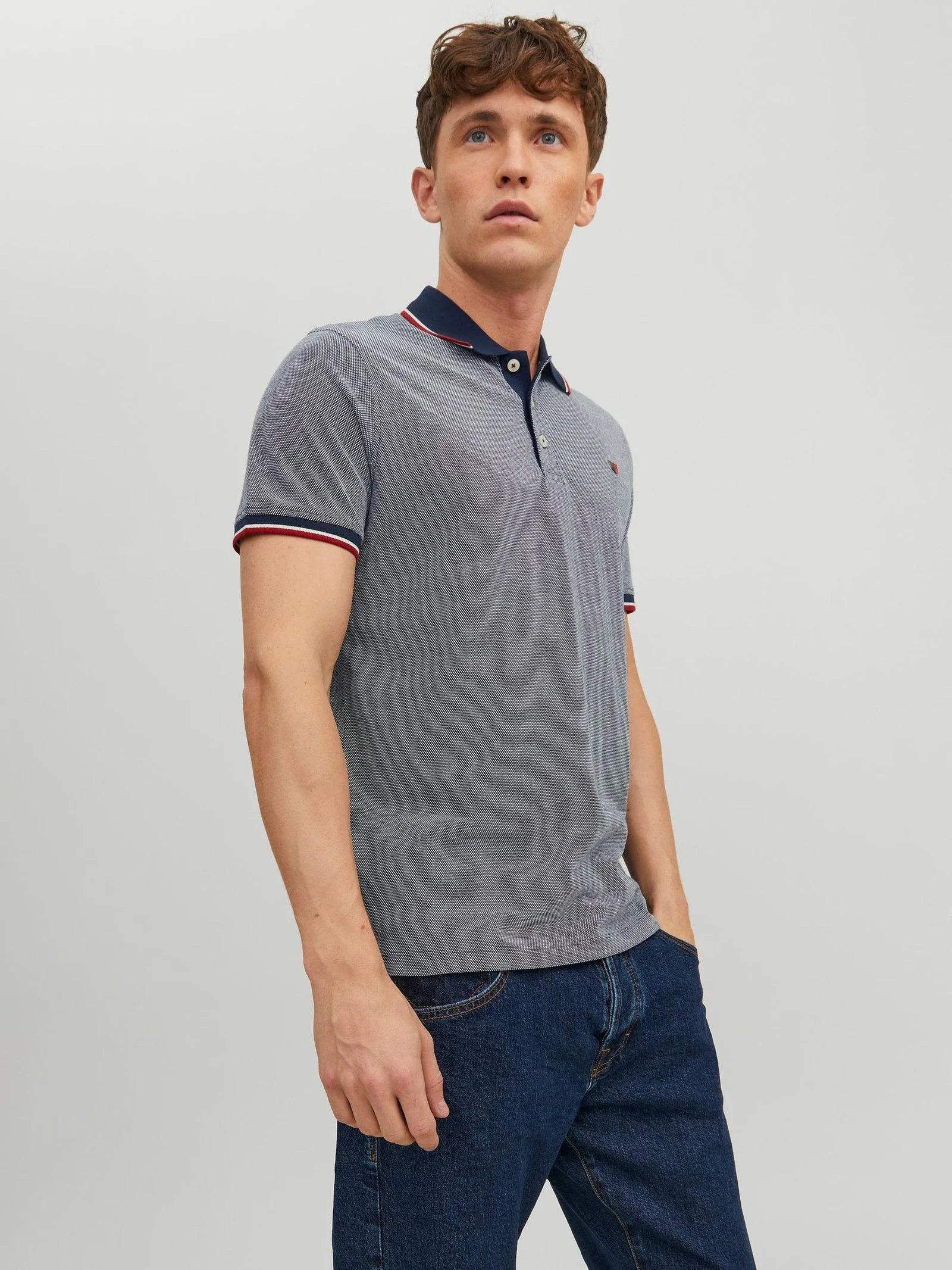 JACK & JONES Men's Short Sleeve Polo T-Shirt