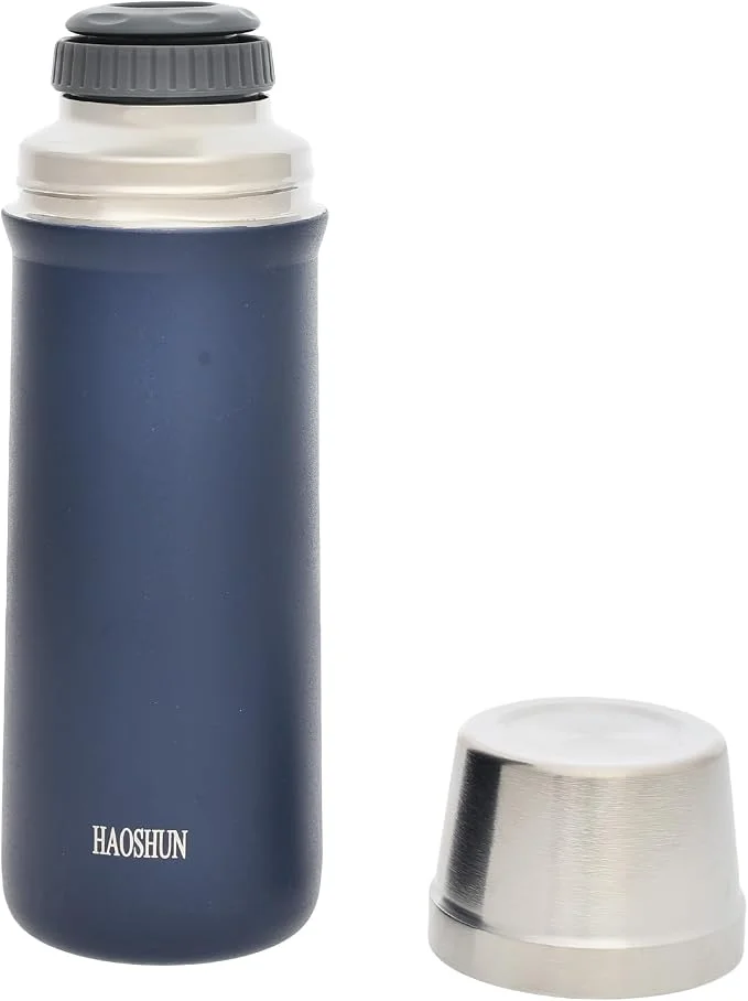 Haoshan 450ml Vacuum Insulated Stainless Steel Thermal Bottle with Cap for Travel