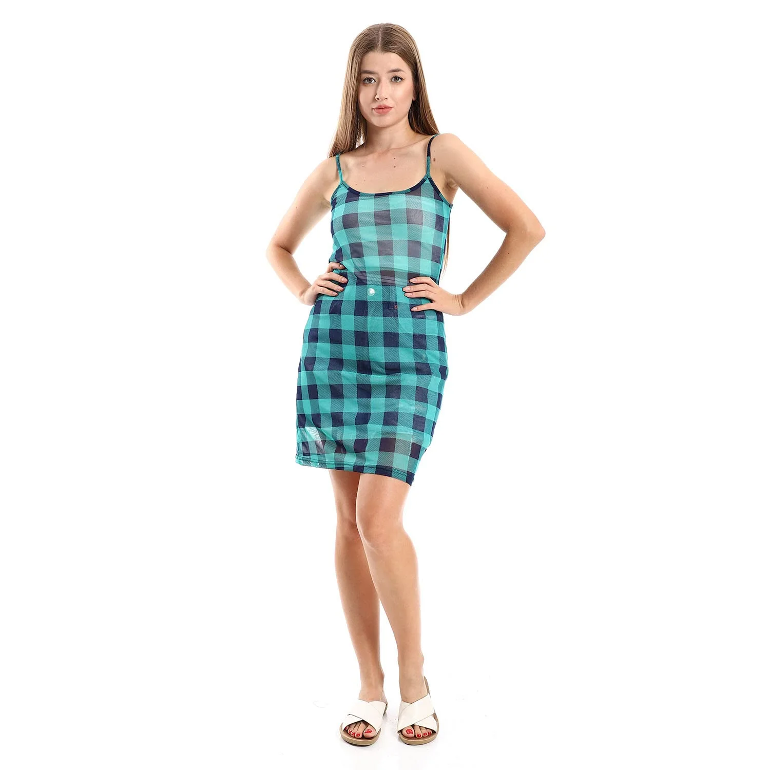 Jamila Women Short Sleeveless Swim Cover Up