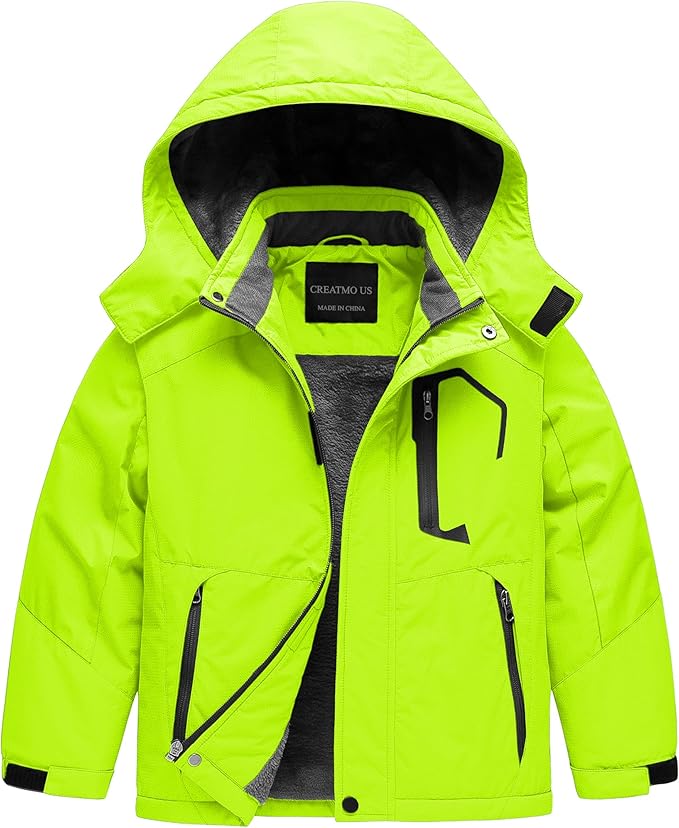 CREATMO Boys' Waterproof Jacket