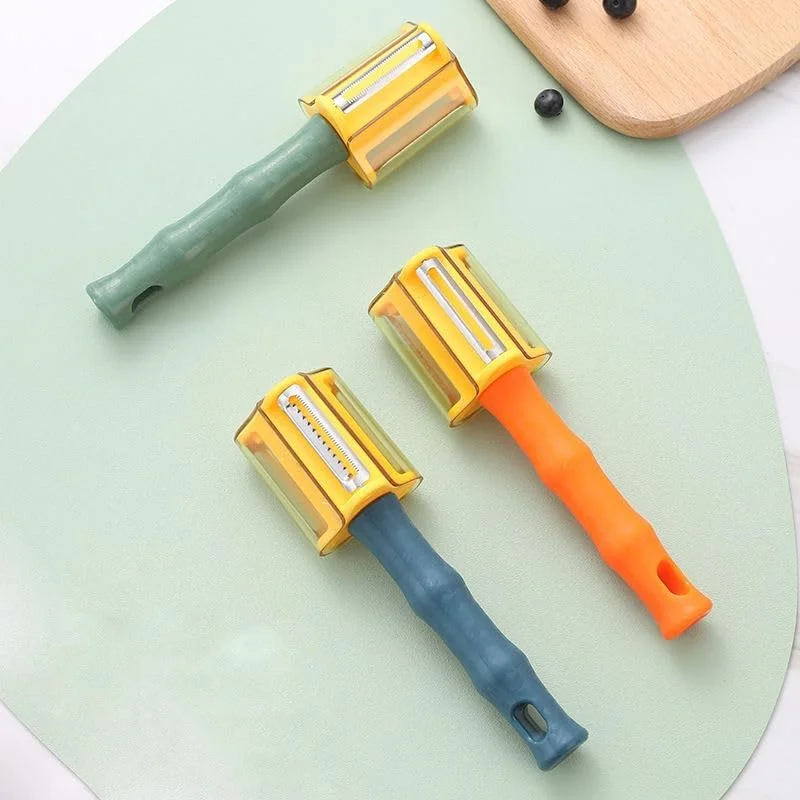 CHIDDHAN 3-in-1 Multi-Functional Vegetable & Fruit Peeler – 3 Stainless Steel Blades –