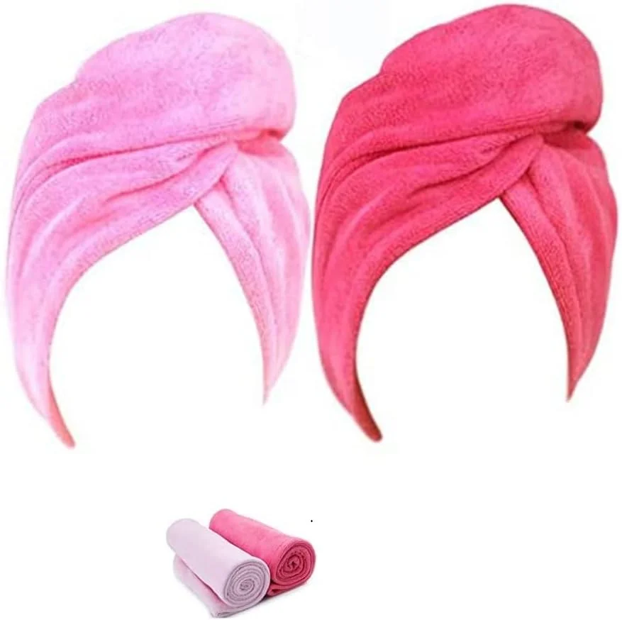 NIBEMINENT Microfiber Hair Towel – 2 Pack