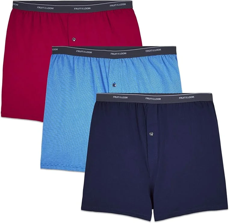 Fruit of the Loom Men's Comfortable Boxer 3 Pack