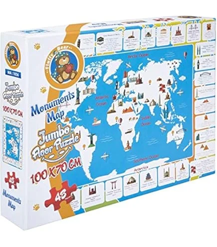 Fluffy Bear Monuments Map Puzzle