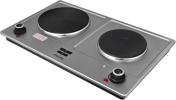 Fresh Electric Hot Plate Stove 2 Burners -Damag box