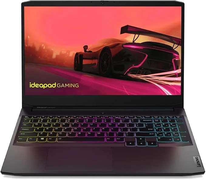 لابتوب ألعاب من Lenovo IdeaPad Gaming 3 بمعالج Ryzen 5 وذاكرة 16 جيجابايت وقرص 512 جيجابايت وبطاقة RTX 3060 – مع ماوس ألعاب بإضاءة RGB
