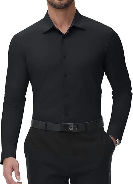 Lusead Men's Slim Fit Shirt Elegant