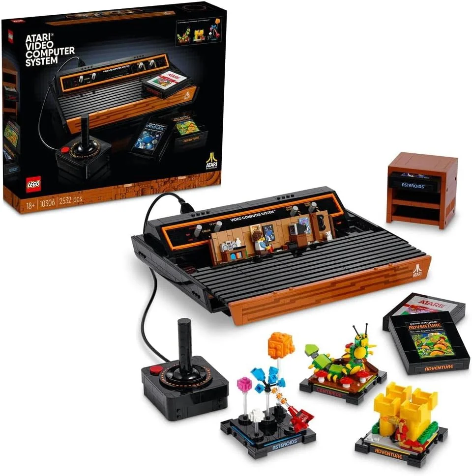 LEGO Icons Atari Retro Gaming Console Building Set – 2,532 Pieces (Open Box & Damaged Box)