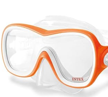 نظارات غوص واسعة الرؤية من Intex مضادة للضباب بحزام قابل للتعديل