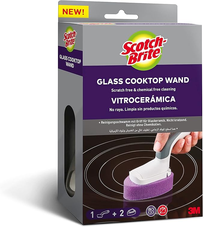 Scotch-Brite Glass Cooktop Cleaning Wand 1 Wand and 2 Refills (Damaged Box)