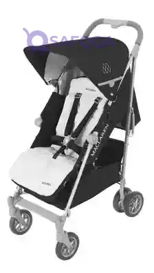 Maclaren Baby Stroller Black/Silver – Lightweight Foldable Travel Pushchair