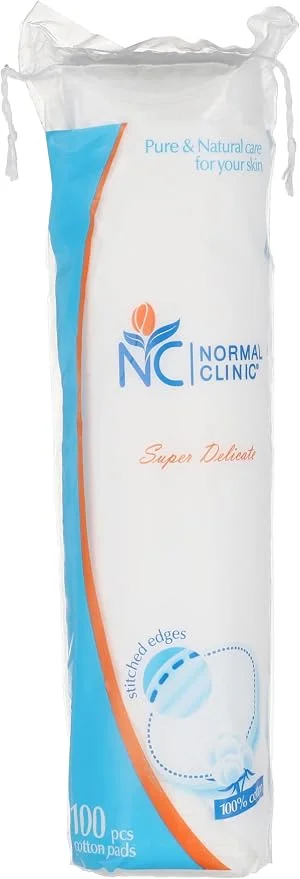 Normal Clinic 100% Pure Double-Sided Cotton Pads - 100 Pieces