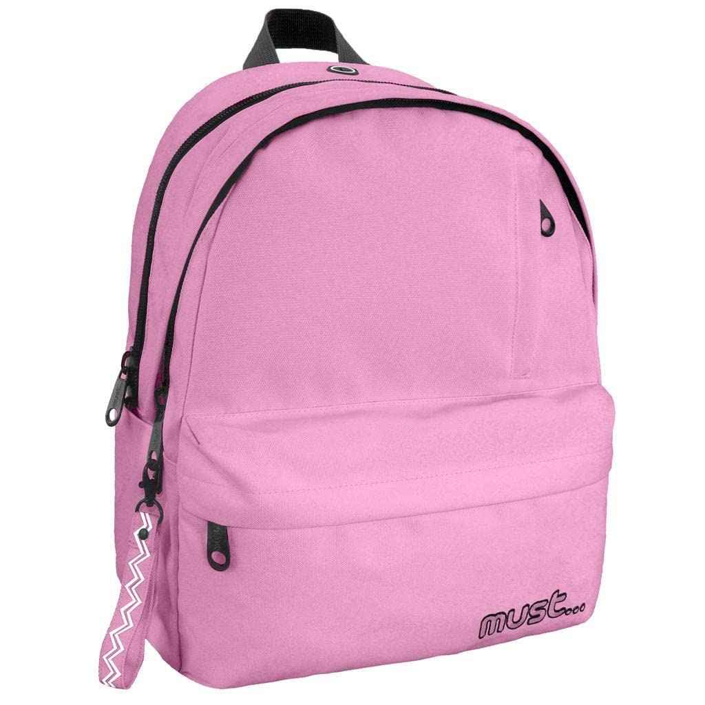 Must Kids Backpack Multiple Compartments Pink School Bag