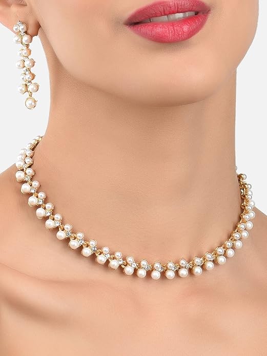 طقم مجوهرات نسائي من ZAVERI PEARLS