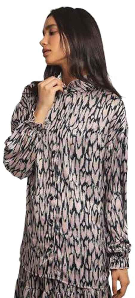 DARE Women’s Embellished High Neck Blouse – Elegant Fashion Top