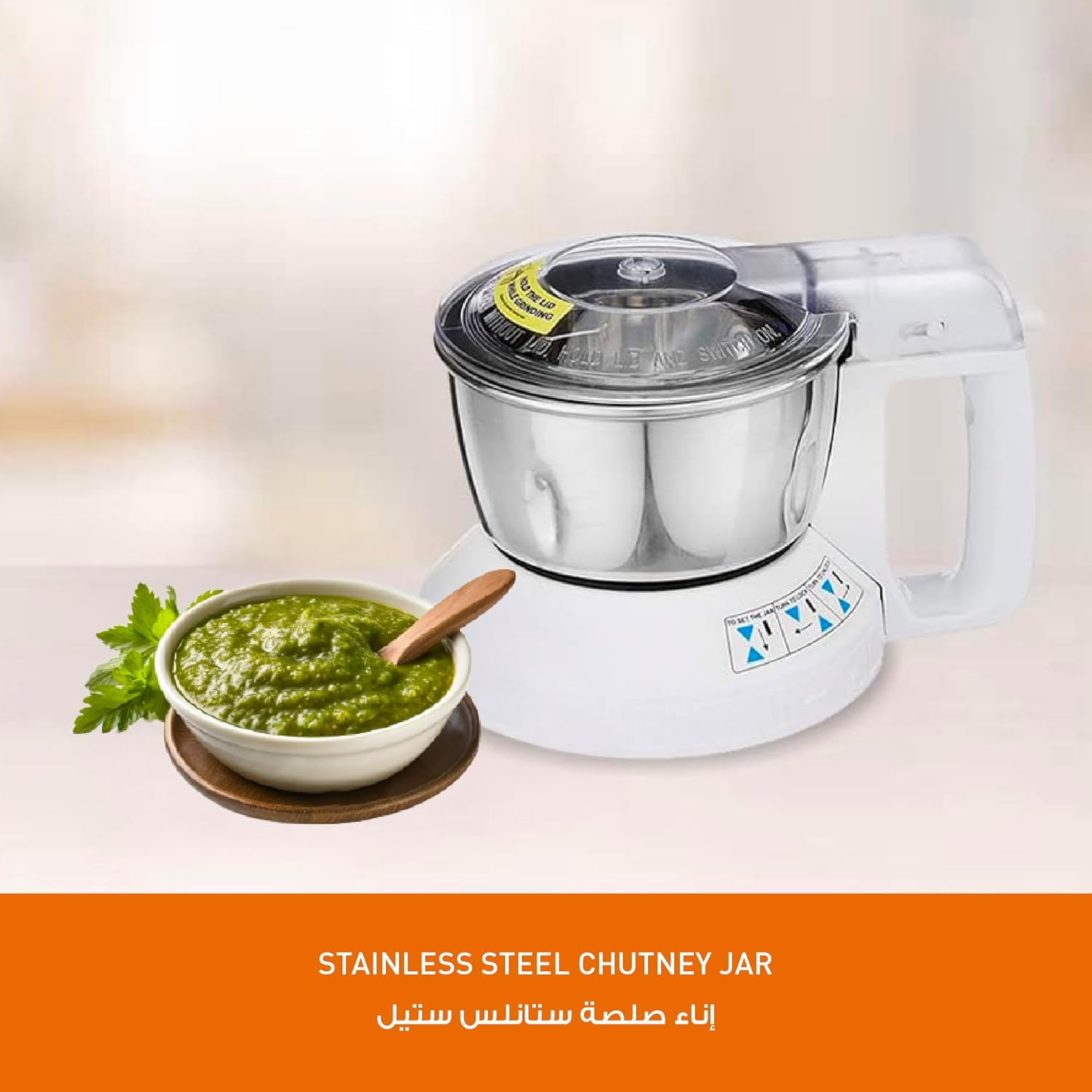 Panasonic MX-AC300 Mixer Grinder 1000W with 3 Jars White
