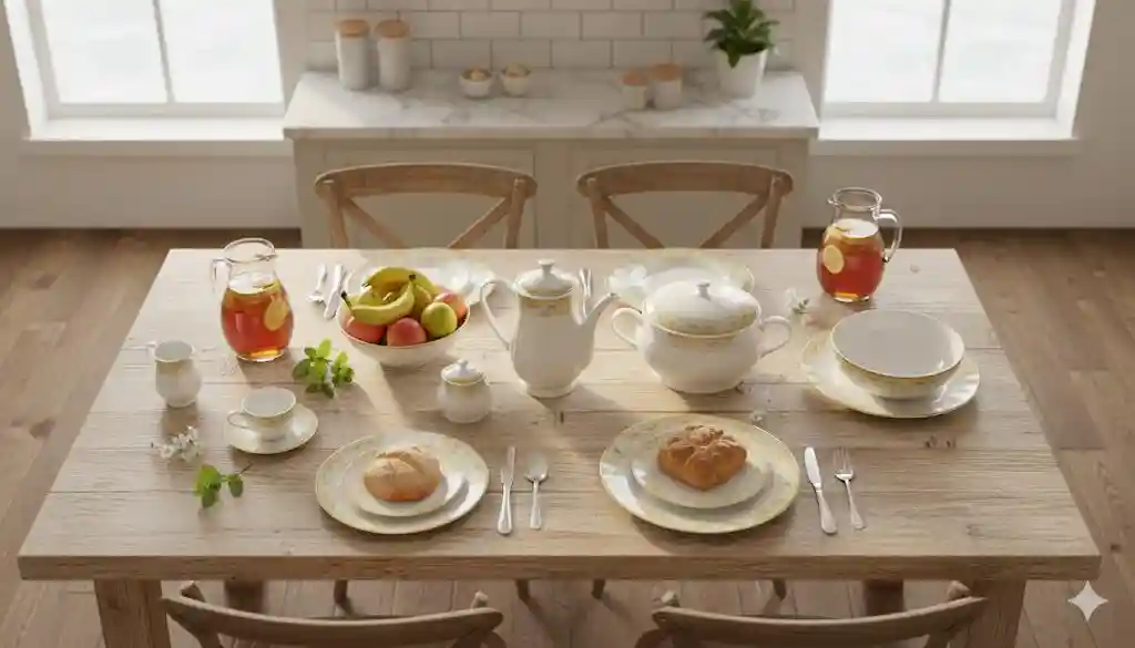 Kadous Royal 112-Piece Universal China Dinner Set