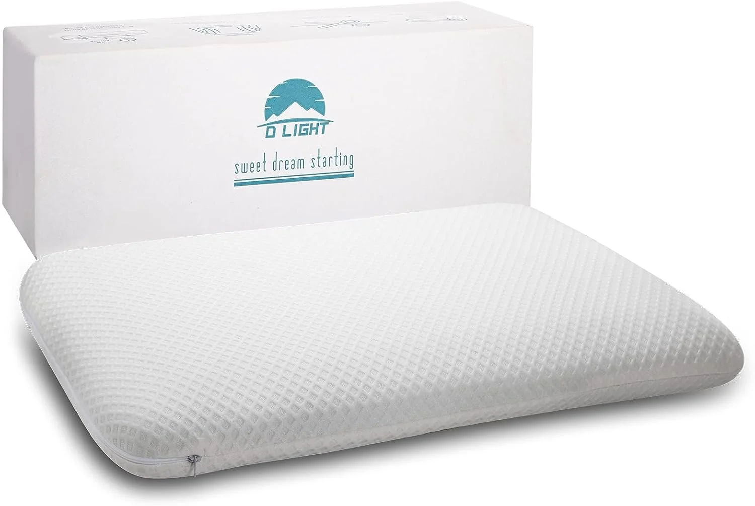 Dlight Bedding Ultra Slim Memory Foam Pillow – 2.7 Inches – Firm & Supportive – For Stomach & Back Sleepers