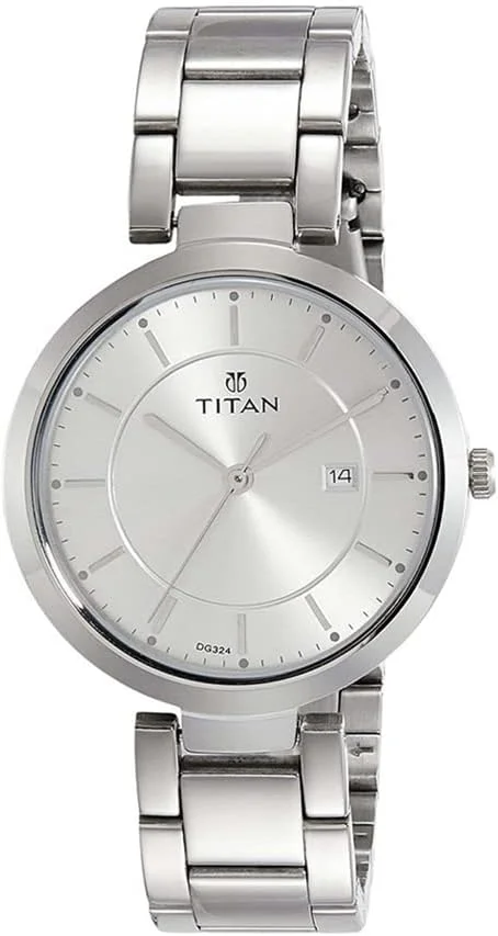 Titan Women Analog Round Watch Silver