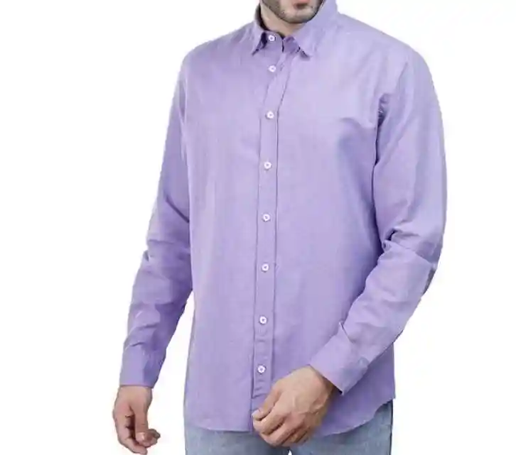 Coup Men's Slim Fit Plain Long Sleeve Shirt – Smart Casual Style